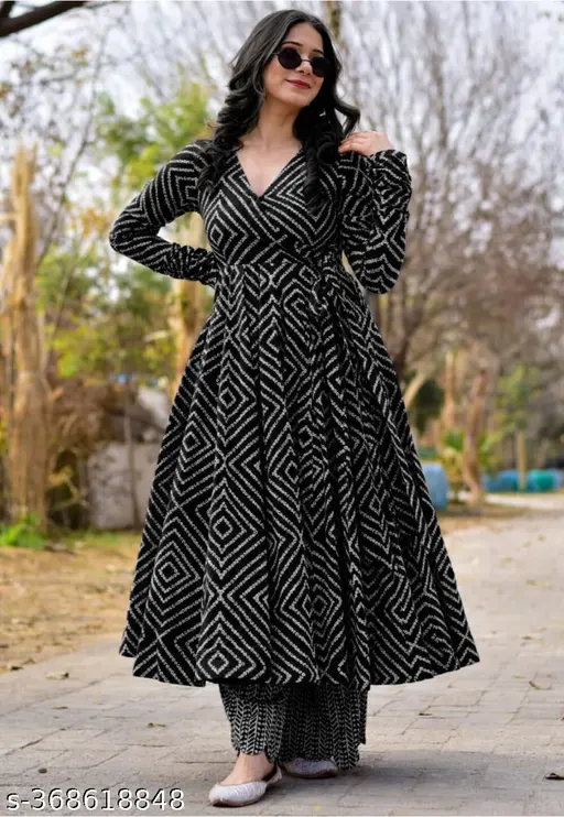 Beautiful Anarkali gowan reyon febric &amp;amp;amp;amp; Beautiful print fornt beautiful Embroidered
