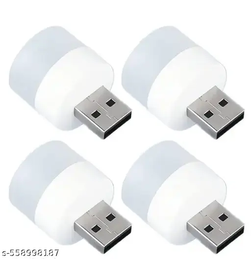 USB MINI BULB LIGHT WITH CONNECT ALL MOBILE WALL CHARGER 4 Led Light