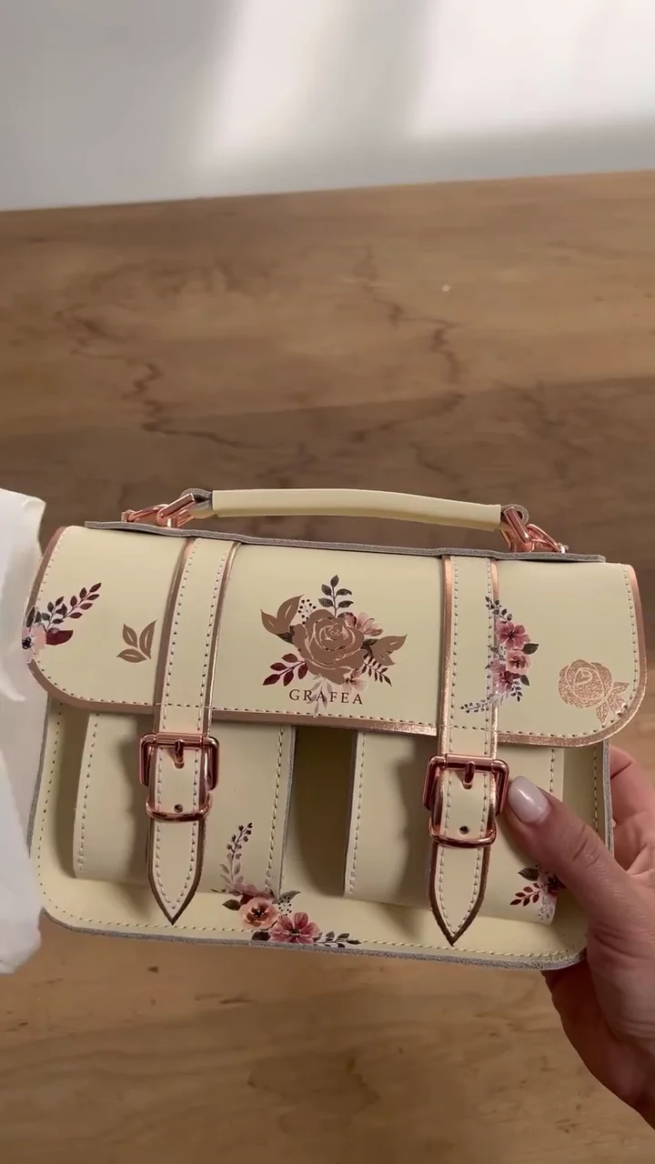Women Floral Embroidered Handbag | Stylish PU Leather Shoulder Bag | Fashion Party Purse | Elegant Top Handle Hand Bag for Girls &amp;amp;amp; Women