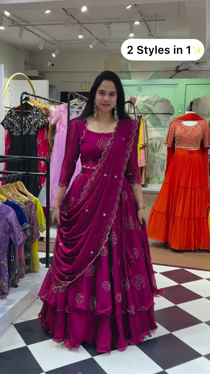 Women Designer Tabby Organza Anarkali kurta Suit Set with Embroidery &amp;amp;amp;amp; Handwork Dupatta