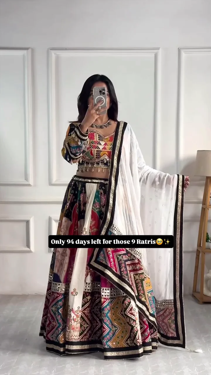 Women&amp;#039;s Multi Color Desigenr Navratri Chaniya Choli Set
